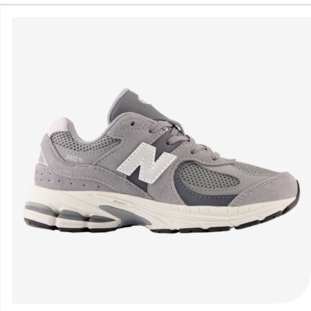 New Balance Kids Grey and White 2002R Athletic Sneakers